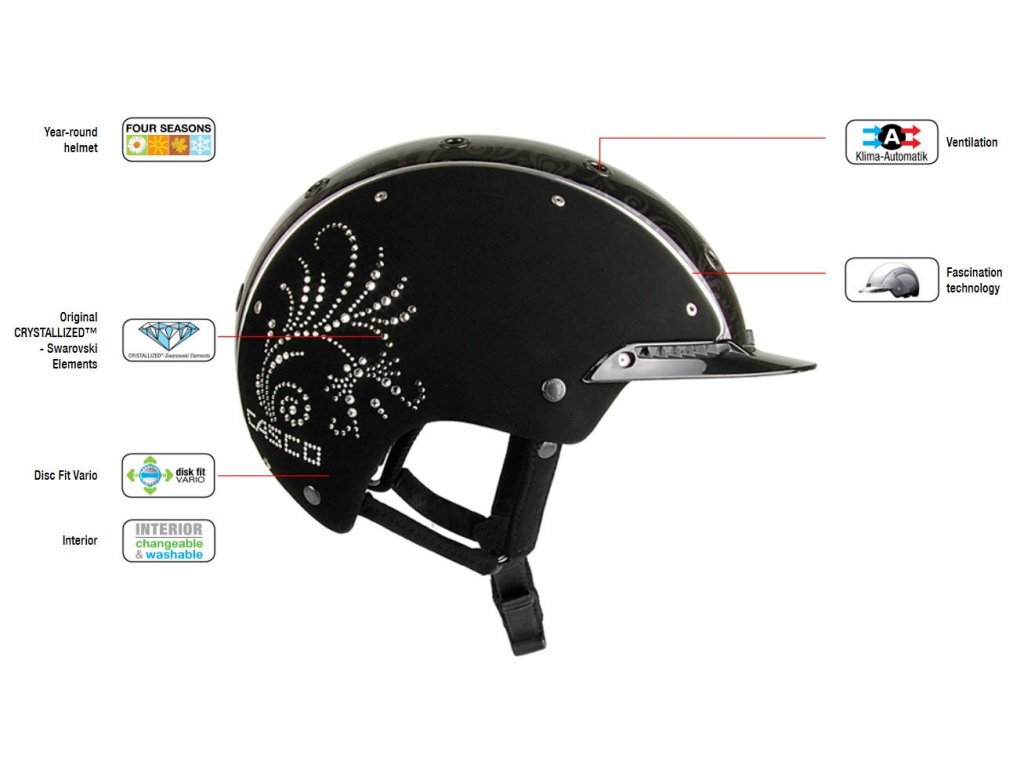 Jezdecká přilba Casco Spirit-3 Crystal, marine