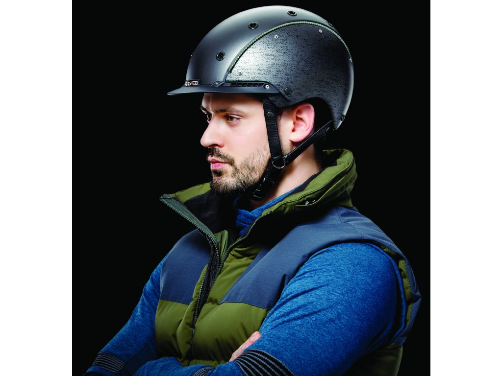 Jezdecká přilba Casco Champ-3, stříbrná